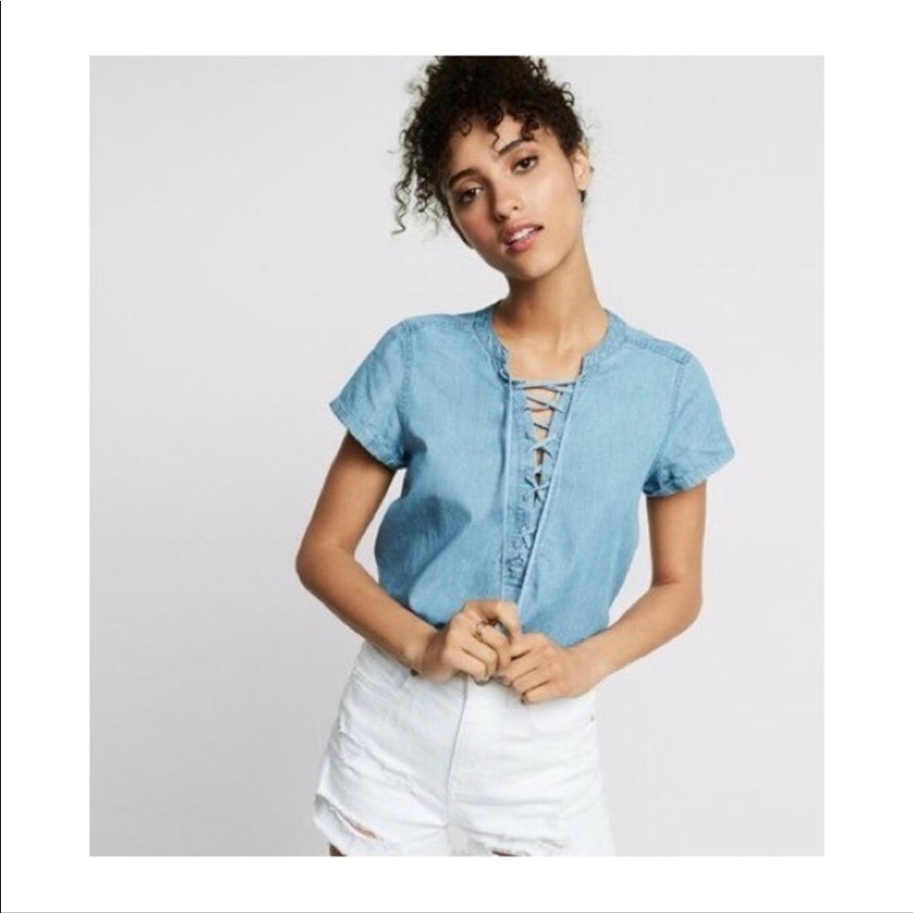 Express Chambray top